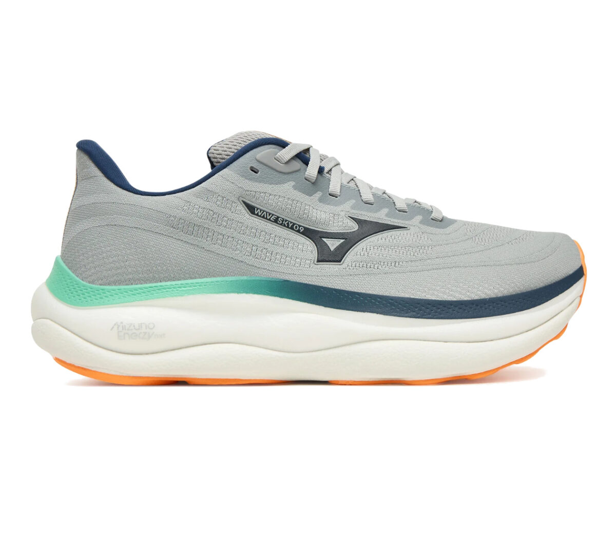 Scarpa Mizuno Wave Sky 9 uomo grigia arancione