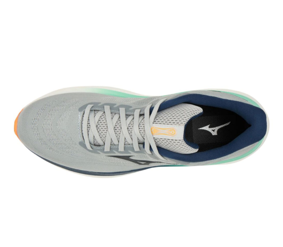 Tomaia Scarpa Mizuno Wave Sky 9 uomo grigia arancione