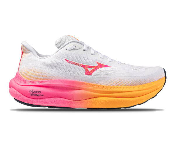 Scarpa Mizuno Wave Sky 9 uomo bianca rosa