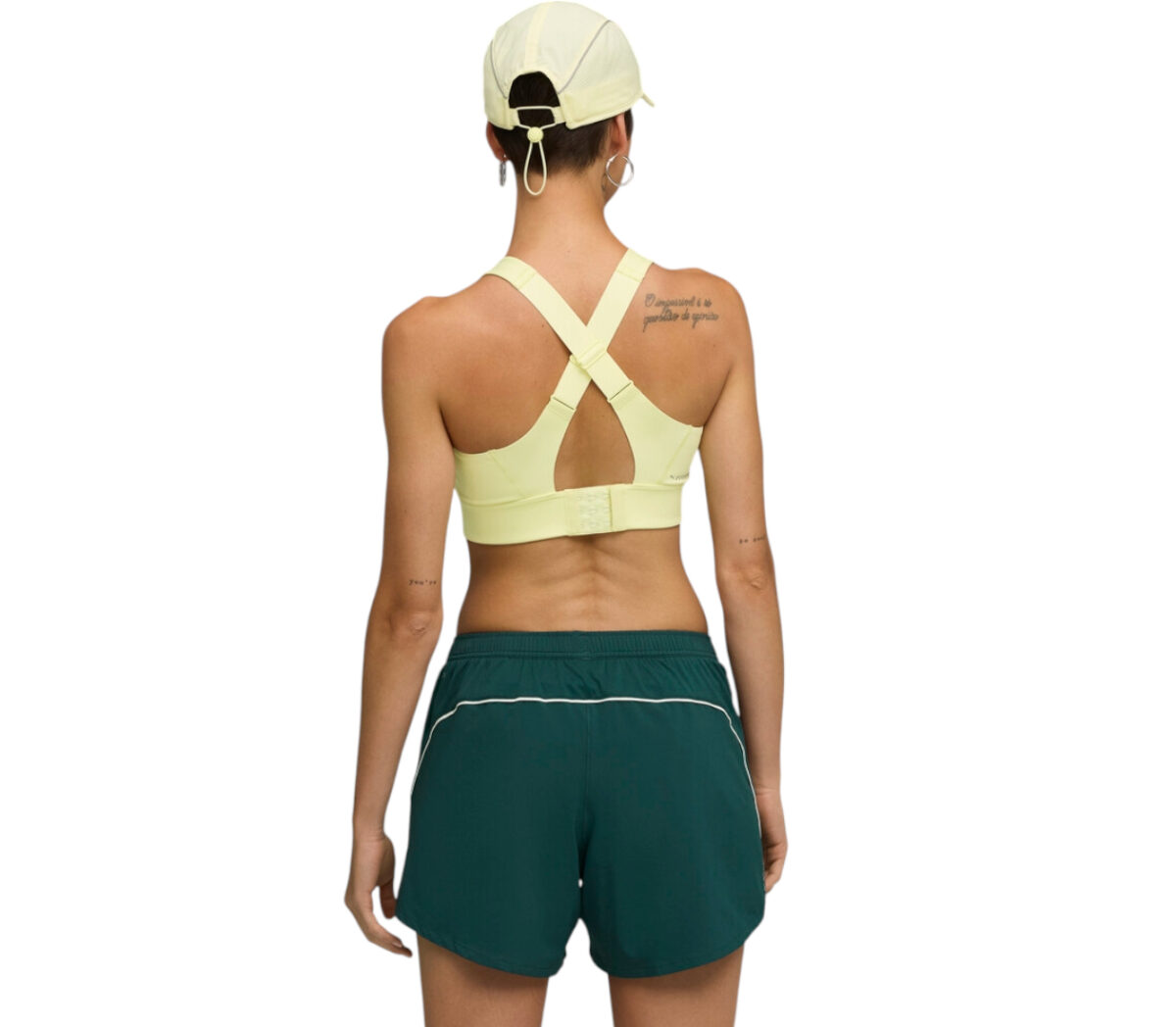 Dietro Reggiseno Puma PWRbreathe RUN Bra donna giallo chiaro