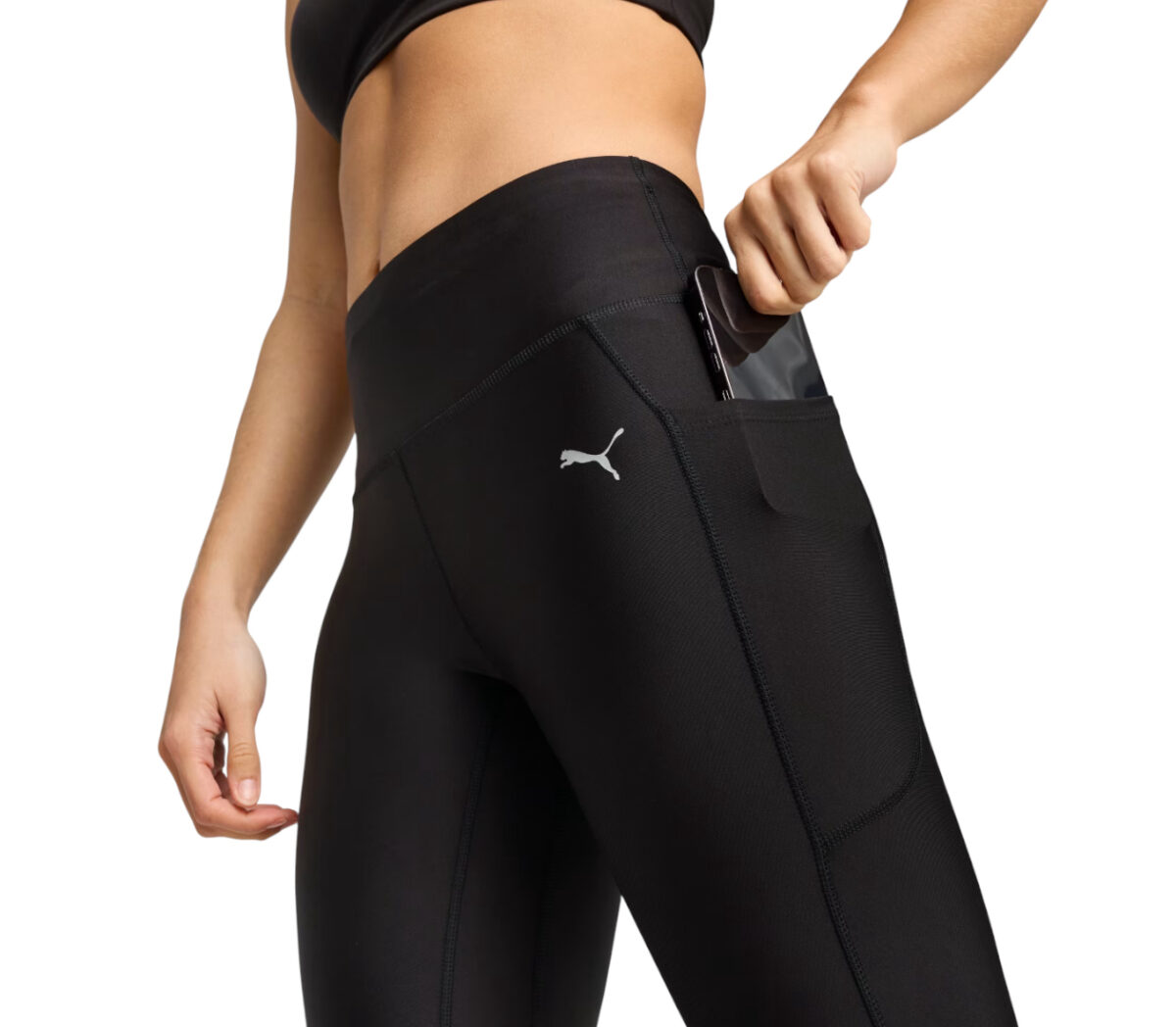 Dettaglio Leggings Puma Run Velocity 3/4 Tight donna neri
