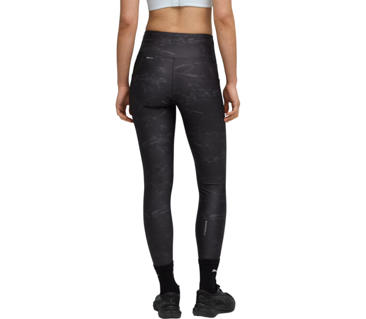 Dietro Leggings  Puma Run Velocity AOP Tight donna neri