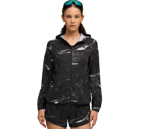 Giacca Puma Run Velocity AOP Woven Jacket donna nera