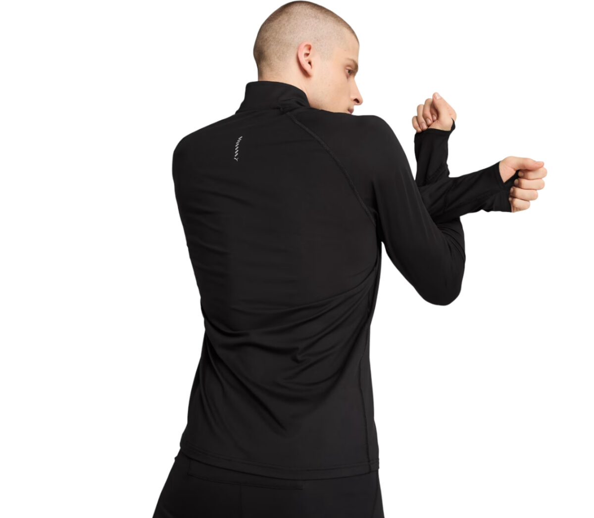 Dietro Maglia Puma Run Velocity Cloudspun ¼ Zip uomo nera