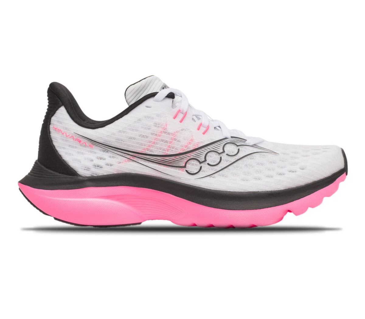 Scarpa Saucony Kinvara 16 donna bianca rosa
