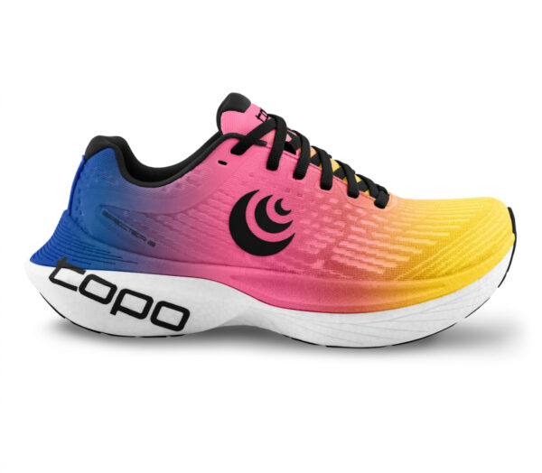 scarpa running donna specter 2 topo viola e gialla