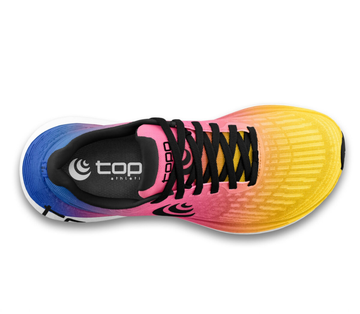 tomaia scarpa running donna specter 2 topo viola e gialla