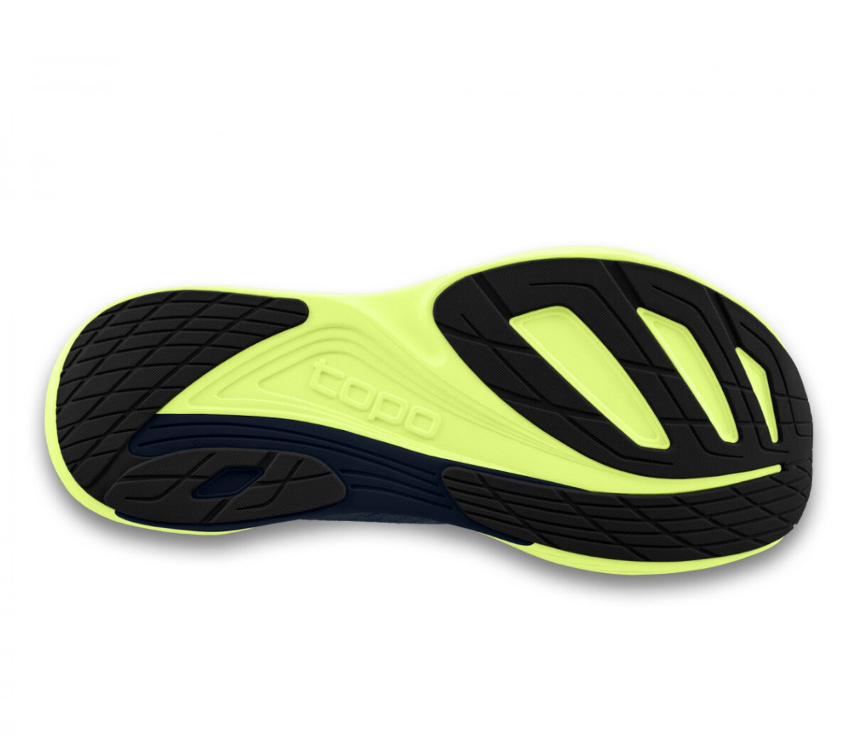 suola scarpa da running uomo ultrafly 5 topo nera e gialla