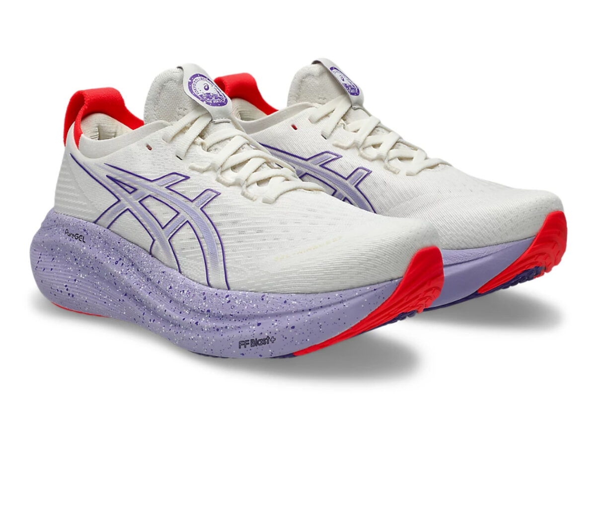 Coppia Scarpa Asics Gel-Nimbus 27 Tokyo donna lilla bianca