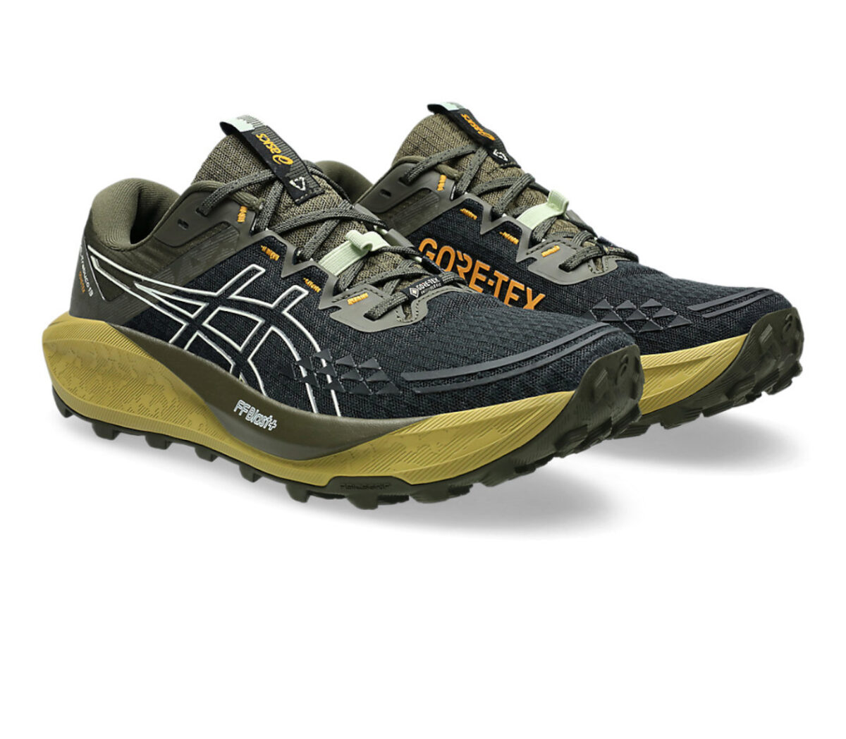 Coppia Scarpa Asics Gel-Trabuco 13 GTX uomo Black Whisper Green