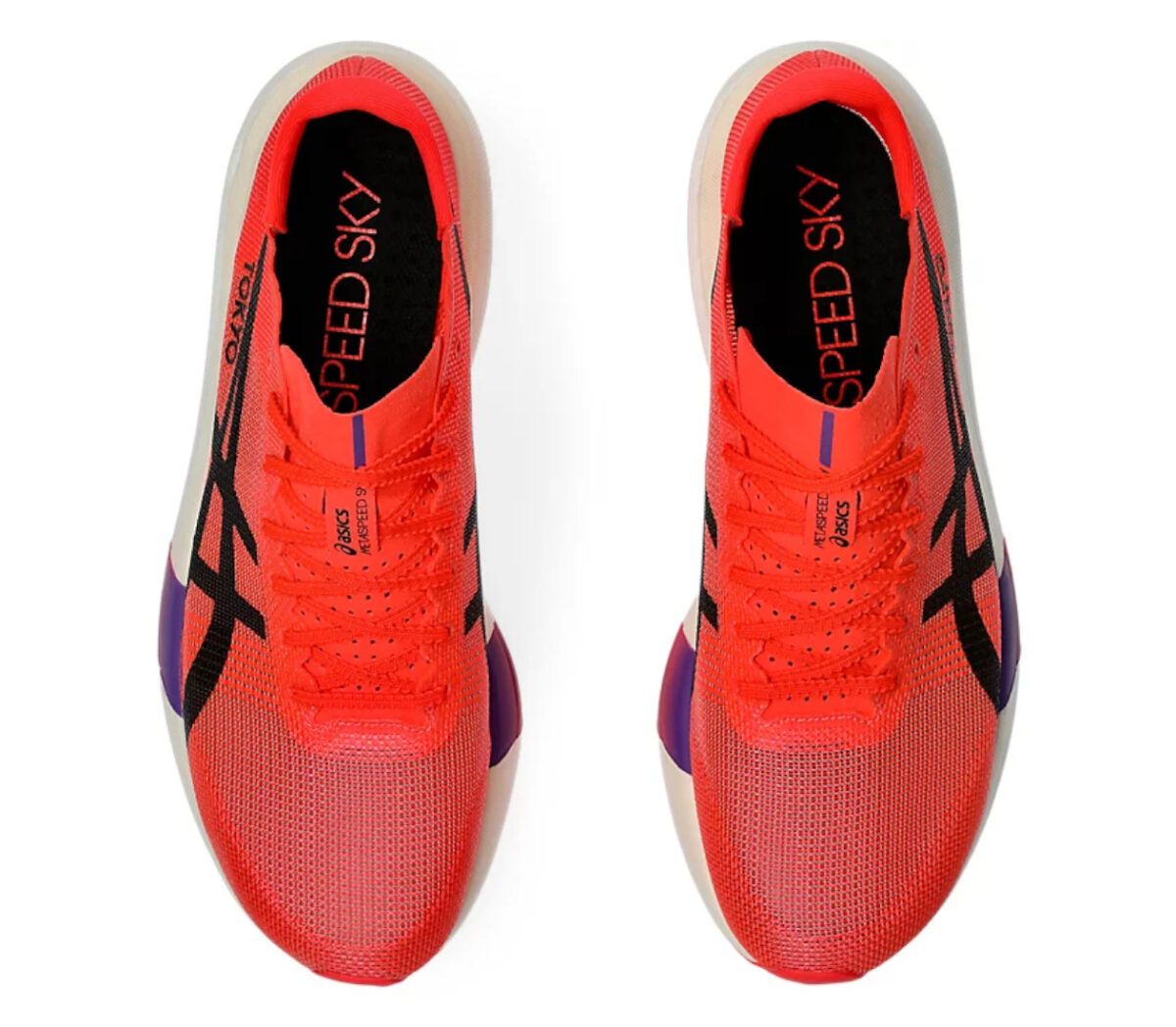 Tomaia Scarpa Asics Metaspeed Sky Tokyo unisex flash red black