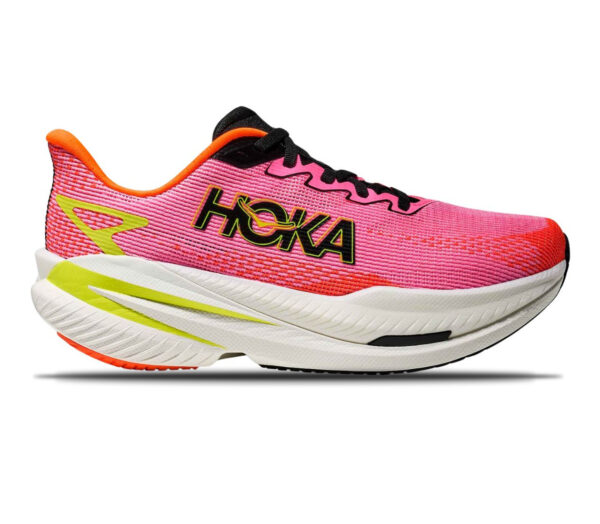Scarpa Hoka Mach X 3 donna neon rose neon tangerine