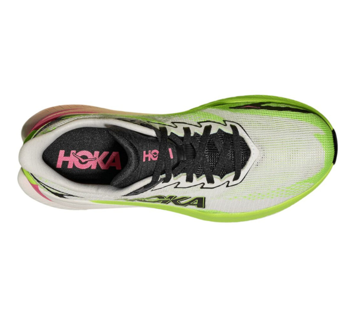 Tomaia Scarpa Hoka Mach X 3 donna white neon lime