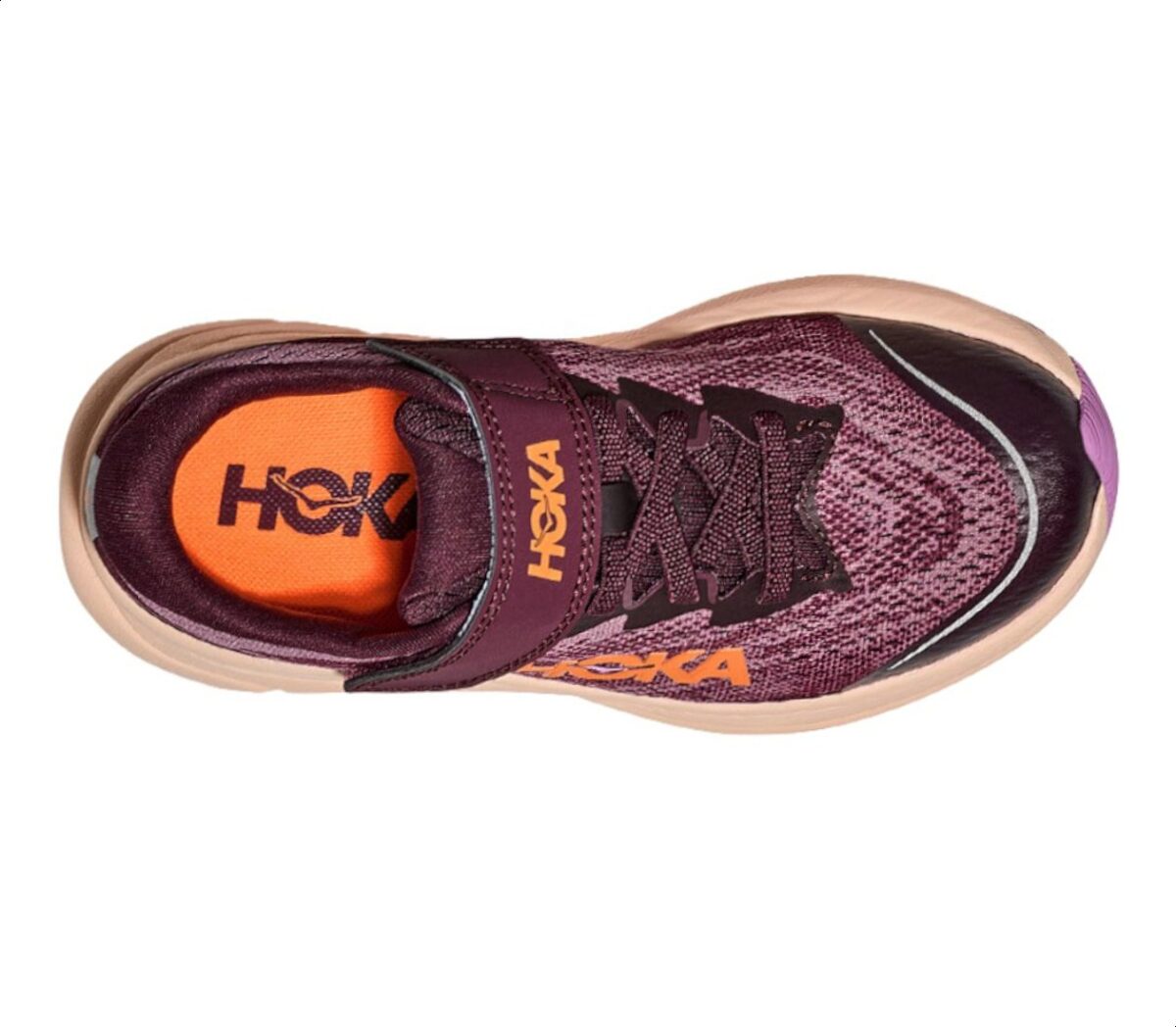 Tomaia Scarpa Hoka Rincon 4 Little Kids junior black cherry classic mauve