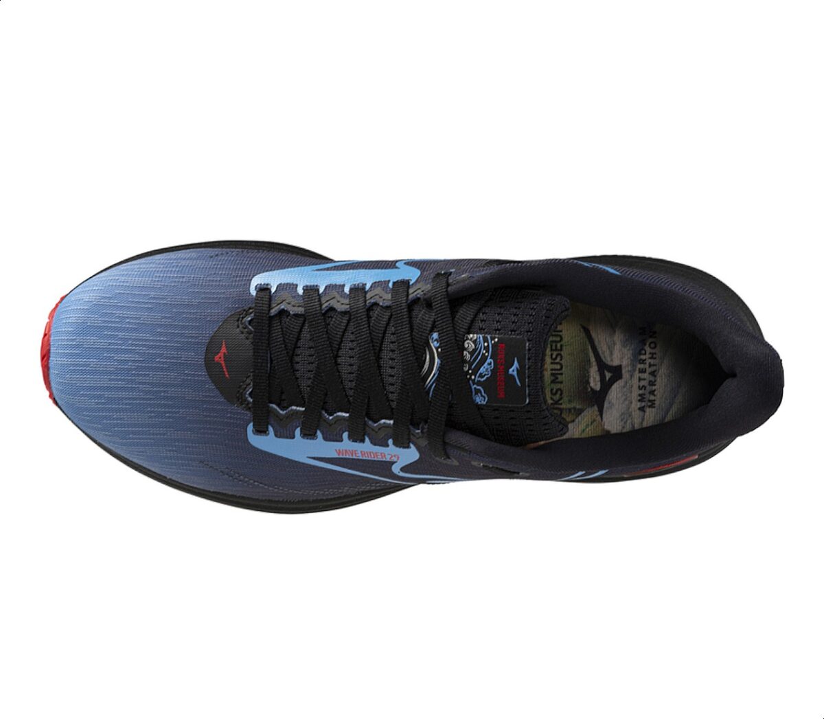 Tomaia Scarpa Mizuno Wave Rider Amsterdam 29 uomo blu rossa