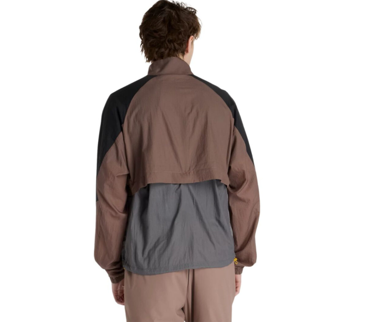 Dietro Giacca New Balance Better Run Water Resistant Jacket uomo earth shadow heather