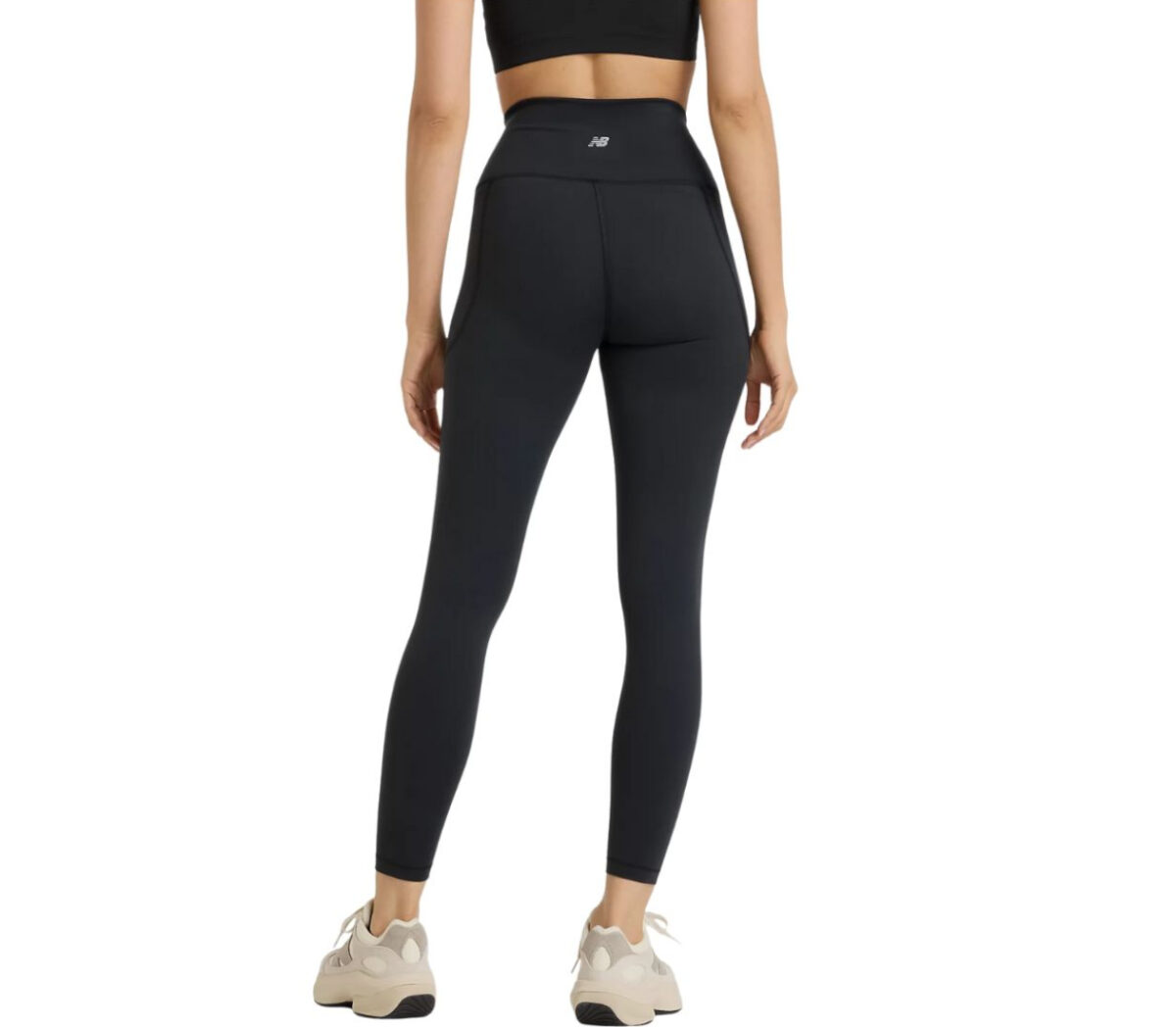 Dietro Leggings New Balance Harmony Pocket High Rise Legging 25” donna neri