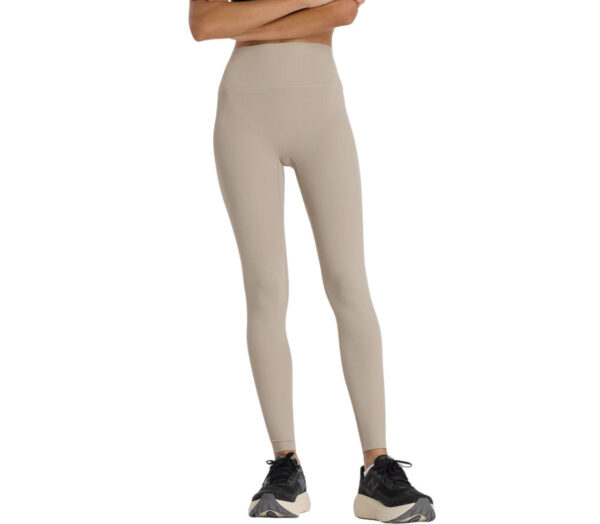 Leggings New Balance Ribbed High Rise Legging 27” donna beige