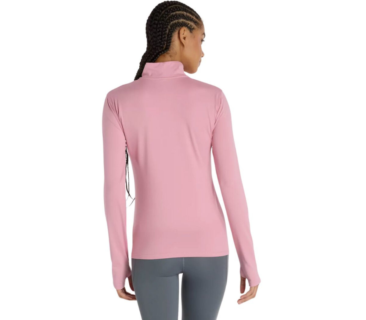 Dietro Maglia New Balance Sport Essentials Space Dye ¼ Zip donna rosa