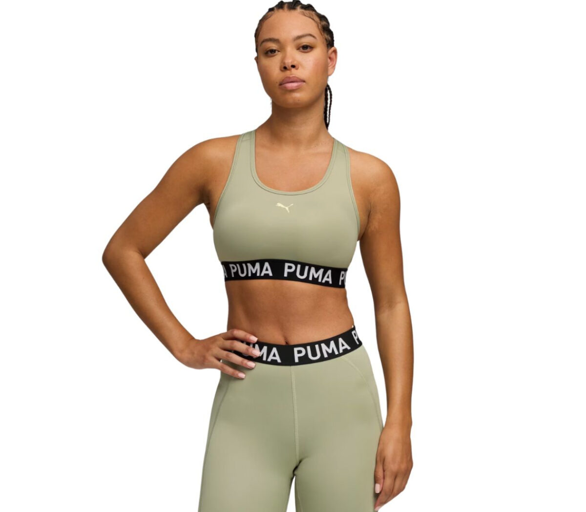 Reggiseno Puma 4Keep Strong Bra donna verde militare