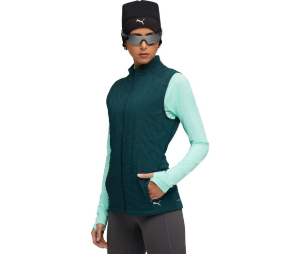Gilet Puma Run Cloudspun Warmlbl Vest donna verde