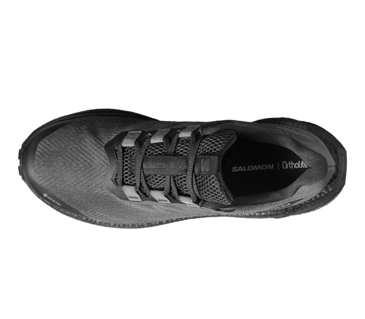 Tomaia Scarpa Salomon Blaze Glide 3 GRVL GTX uomo Black Asphalt Black