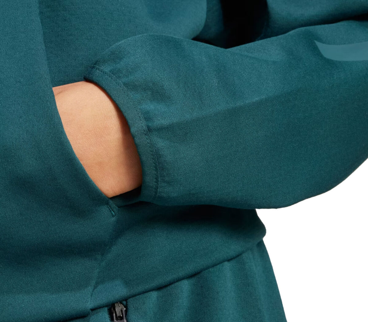 Dettaglio Felpa Adidas W Z.N.E. FZ donna verde scuro