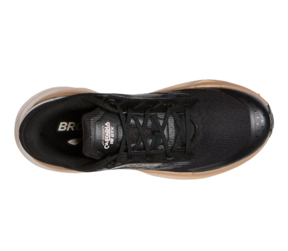 Tomaia Scarpa Brooks Cascadia 19 GTX uomo Nero Ebano Grigio Chateau