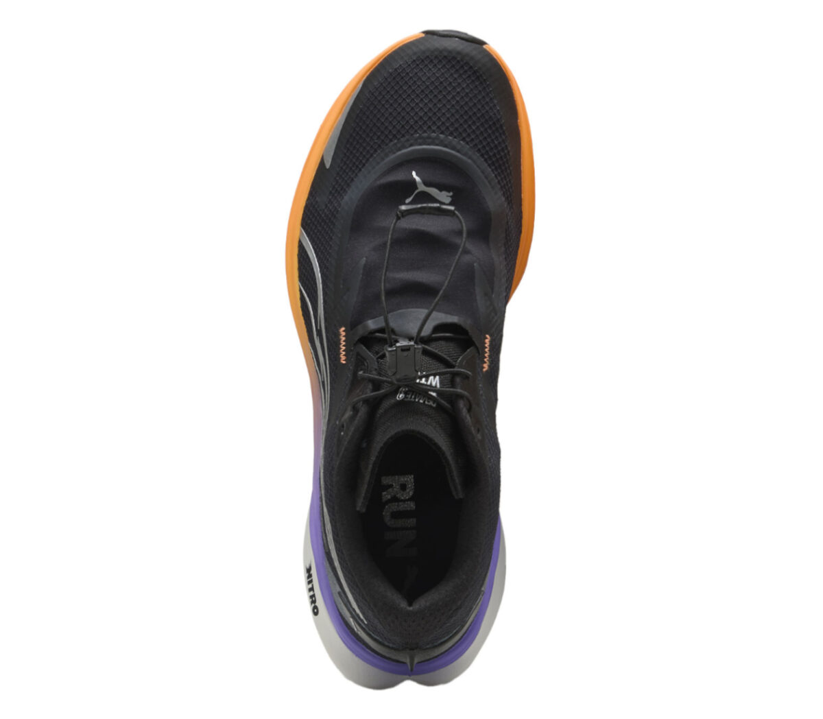 Tomaia Scarpa Puma Deviate Nitro 3 WTR uomo nera arancione