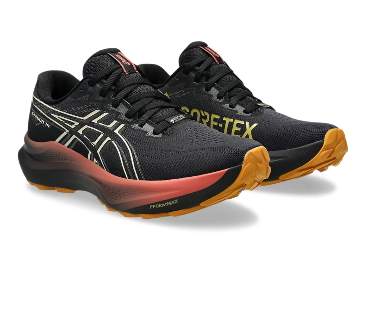Coppia Scarpa Asics GT-2000 14 GTX donna nera arancione