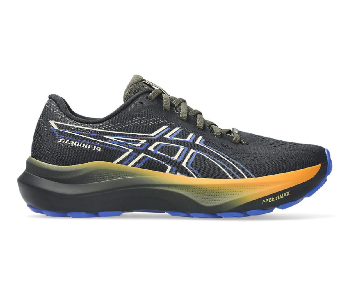 Scarpa Asics GT-2000 14 GTX uomo nera arancione blu