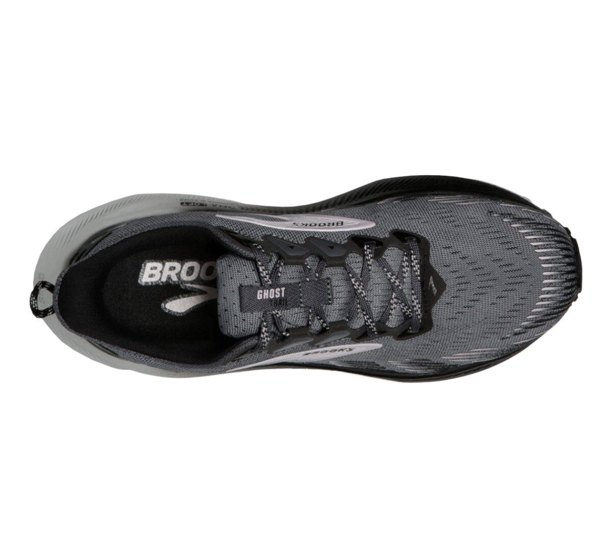 Tomaia Scarpa Brooks Ghost Trail donna nera grigia