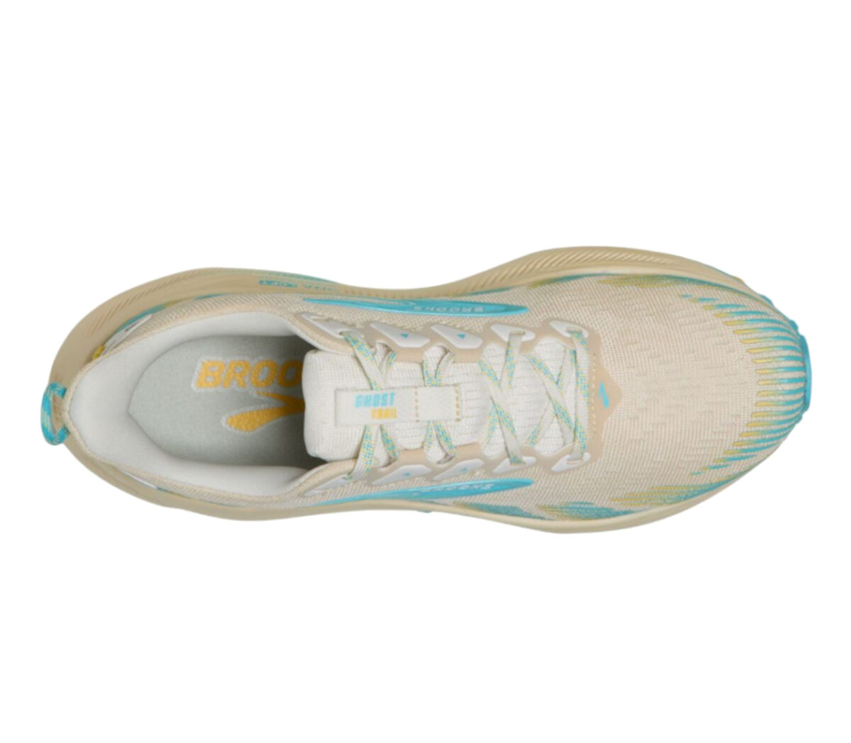 Tomaia Scarpa Brooks Ghost Trail donna beige turchese