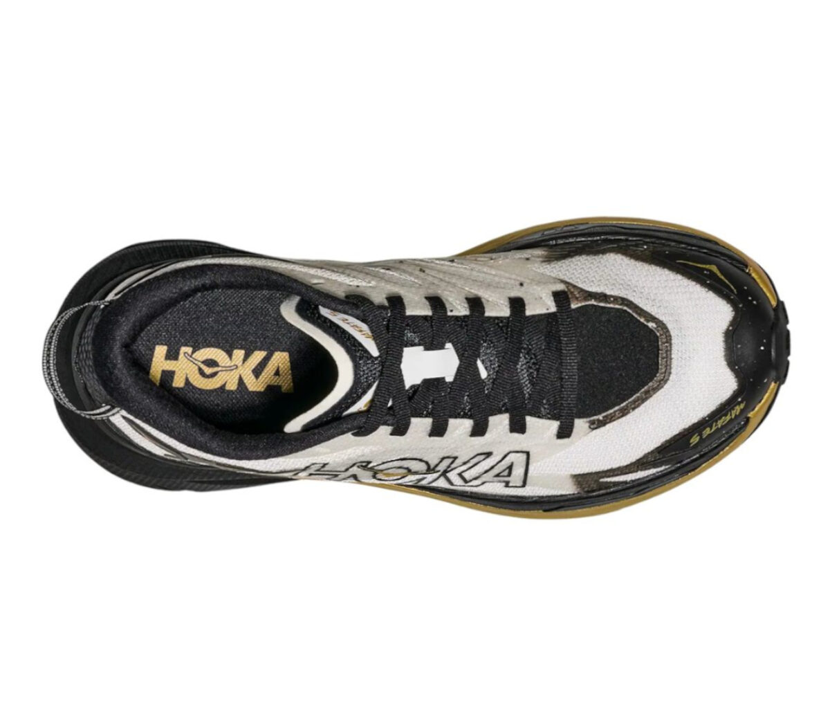 Tomaia Scarpa Hoka Mafate 5 uomo black gold