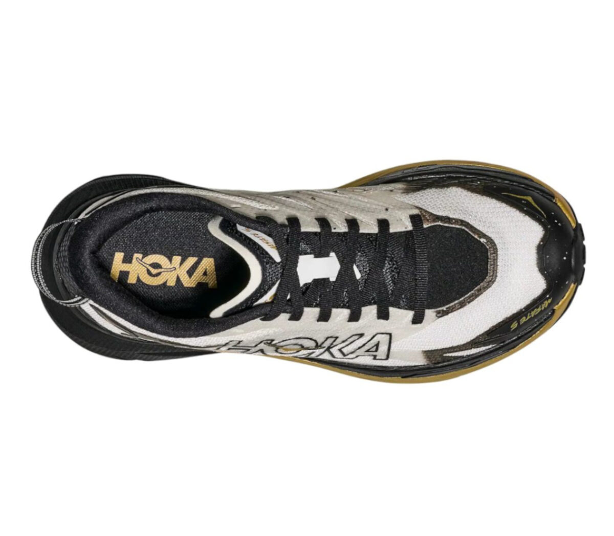 Tomaia Scarpa Hoka Mafate 5 donna black gold