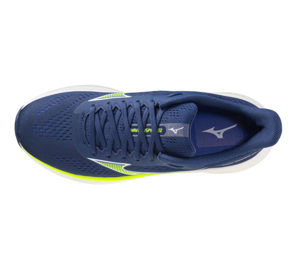 Tomaia Scarpa Mizuno Wave Inspire 22 uomo blu gialla