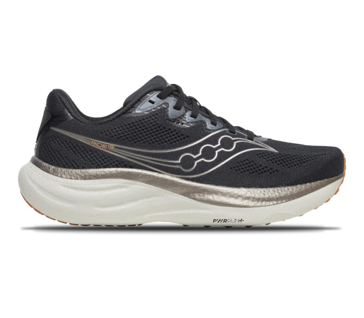Scarpa Saucony Ride 19 uomo nera bianca