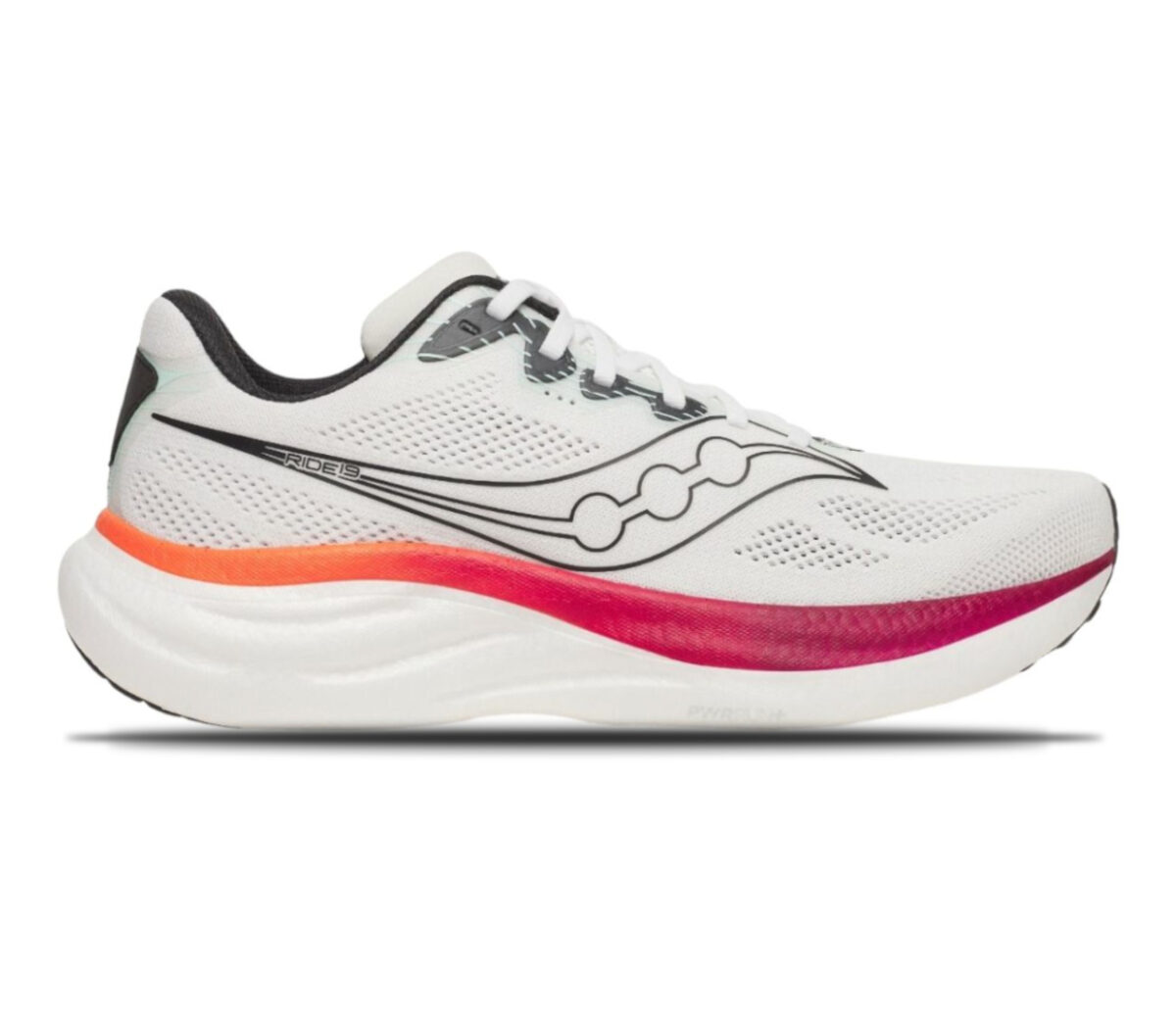 Scarpa Saucony Ride 19 uomo bianca fucsia