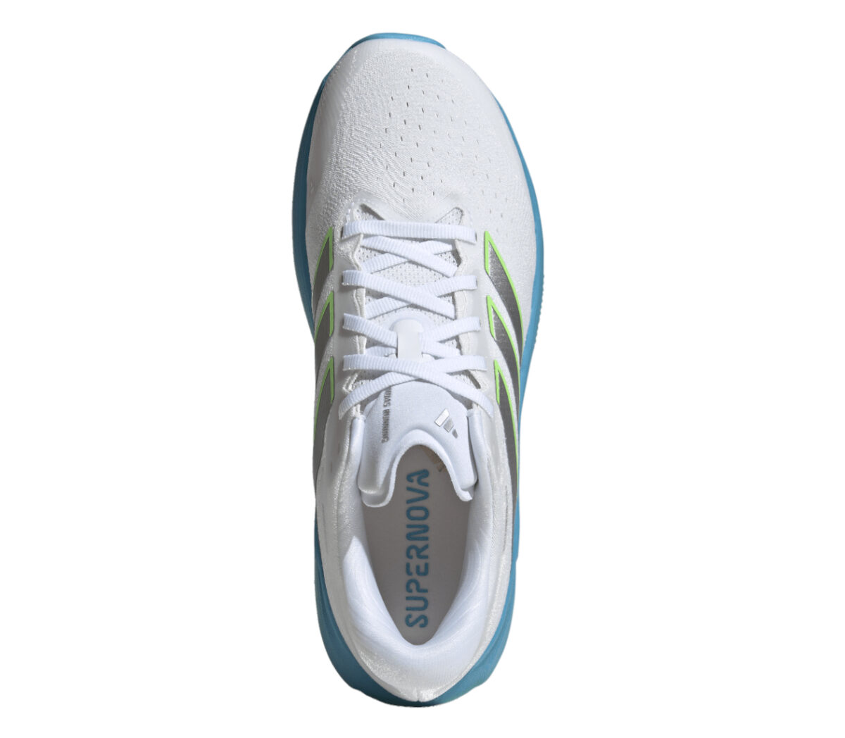 Tomaia Scarpa Adidas Supernova Rise 3 uomo Cloud White Silver Metallic Semi Blue Burst