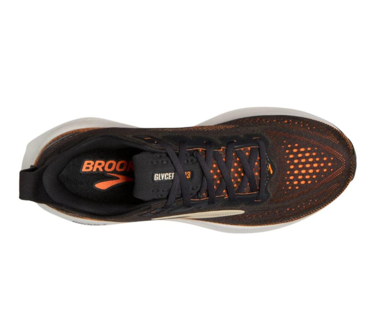 Tomaia Scarpa Brooks Glycerin 23 uomo nera arancione