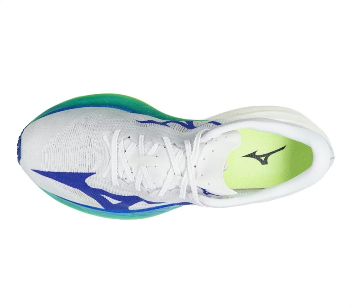 Tomaia Scarpa Mizuno Hyperwarp Pro unisex White Lightning Yellow Hyper Blue