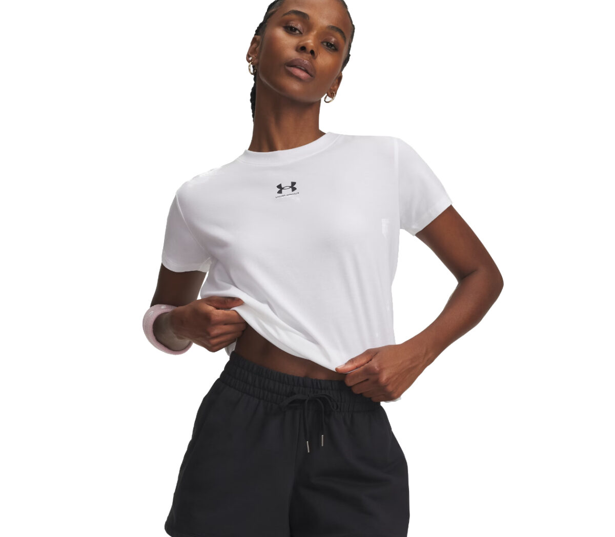T-shirt Under Armour Rival Core SS donna bianca