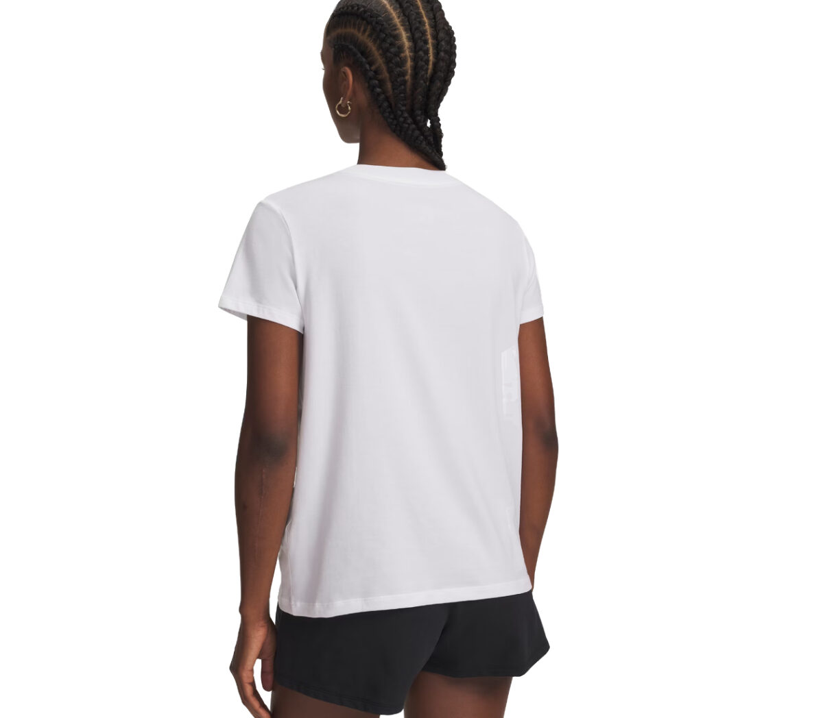 Dietro T-shirt Under Armour Rival Core SS donna bianca
