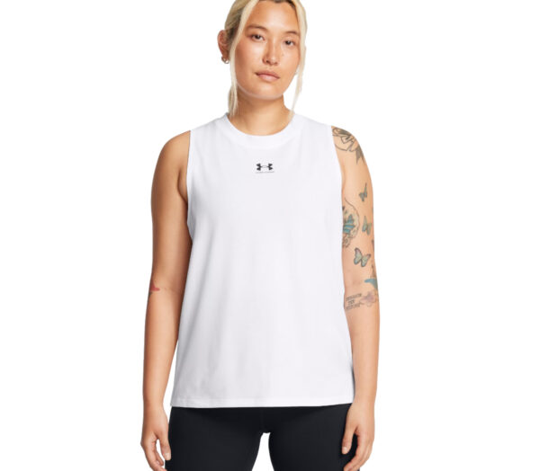 Canotta Under Armour Rival Muscle Tank donna bianca