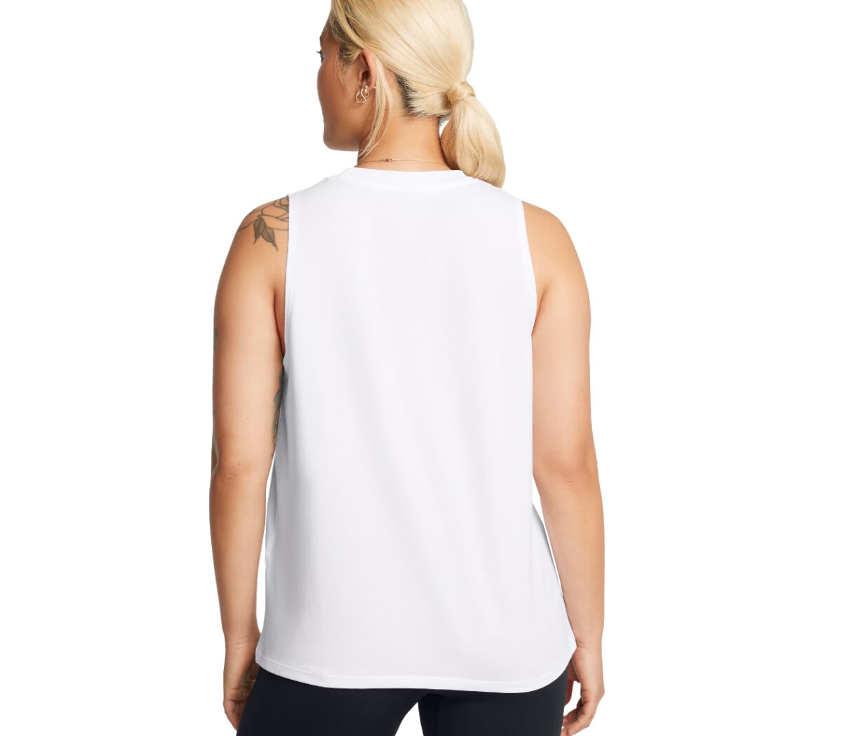 Dietro Canotta Under Armour Rival Muscle Tank donna bianca