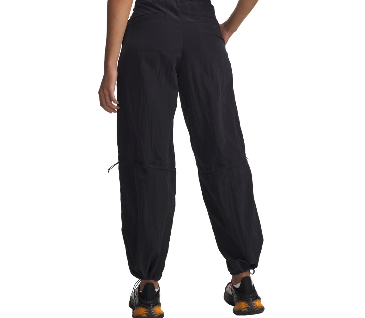 Dietro Pantalone Under Armour Rival Woven Bungee Pant donna nero