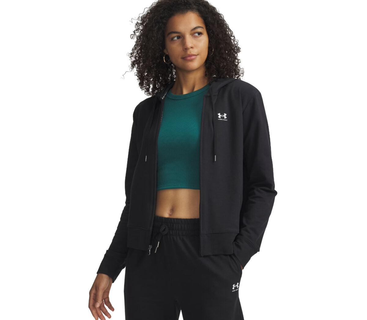 Giacca Under Armour Sport Terry FZ donna nera