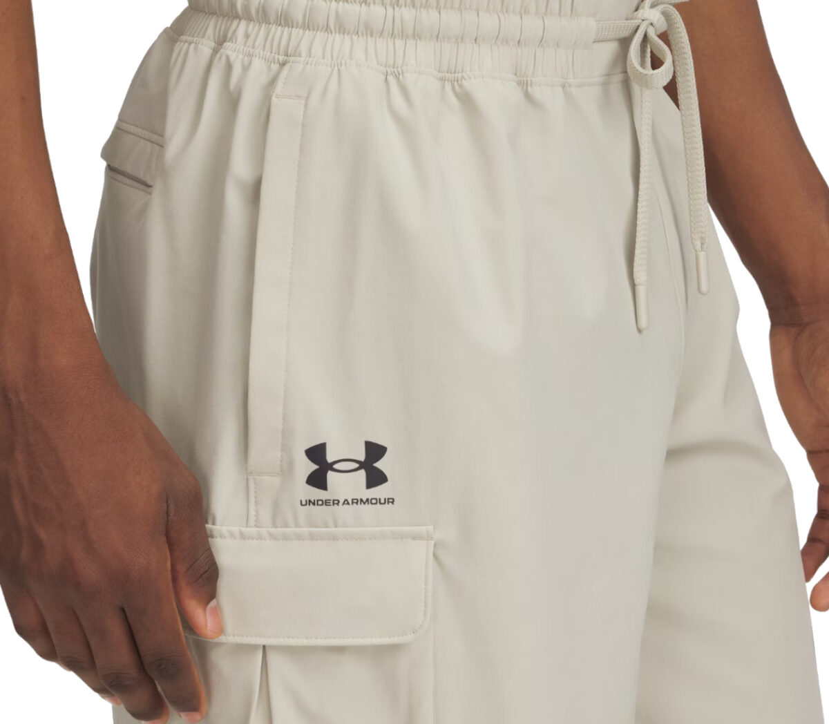 Dettaglio Short Under Armour Vibe Woven Cargo Short uomo beige