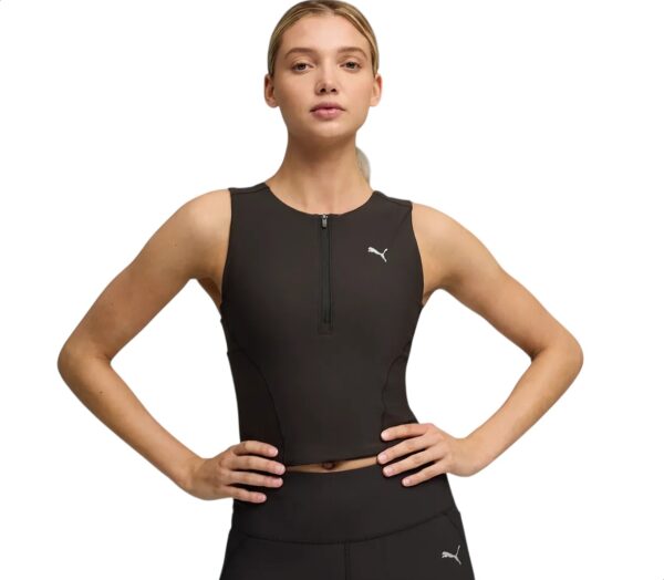 Canotta Puma Run Lightstride Crop Top donna nera