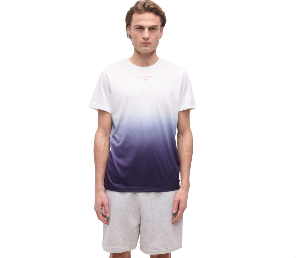 Maglia Puma x Hyrox Poly Graphic Tee uomo bianca blu